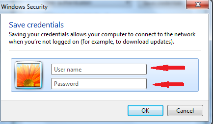 Save Credentials as User Authentication