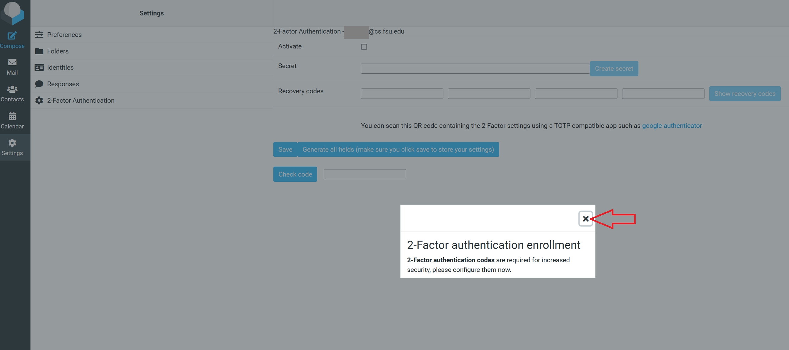 Webmail Two Factor Authentication Configuration – Systems Group