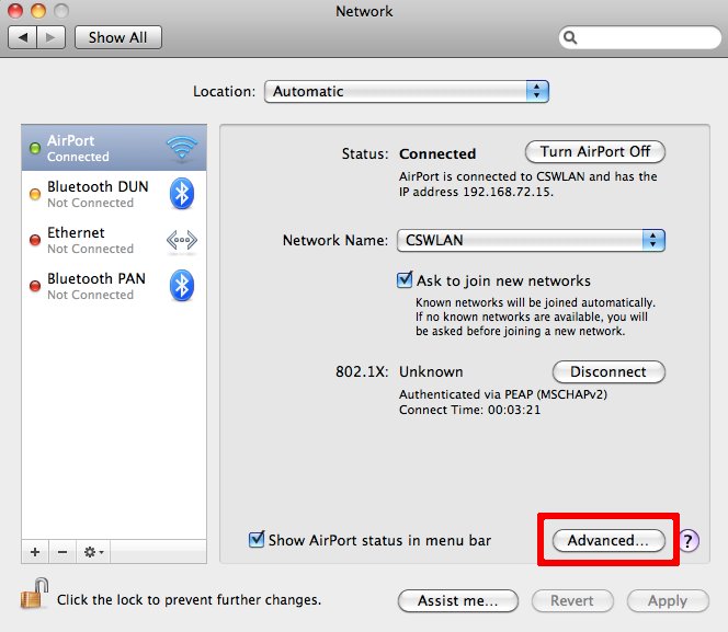 Select Advanced Settings